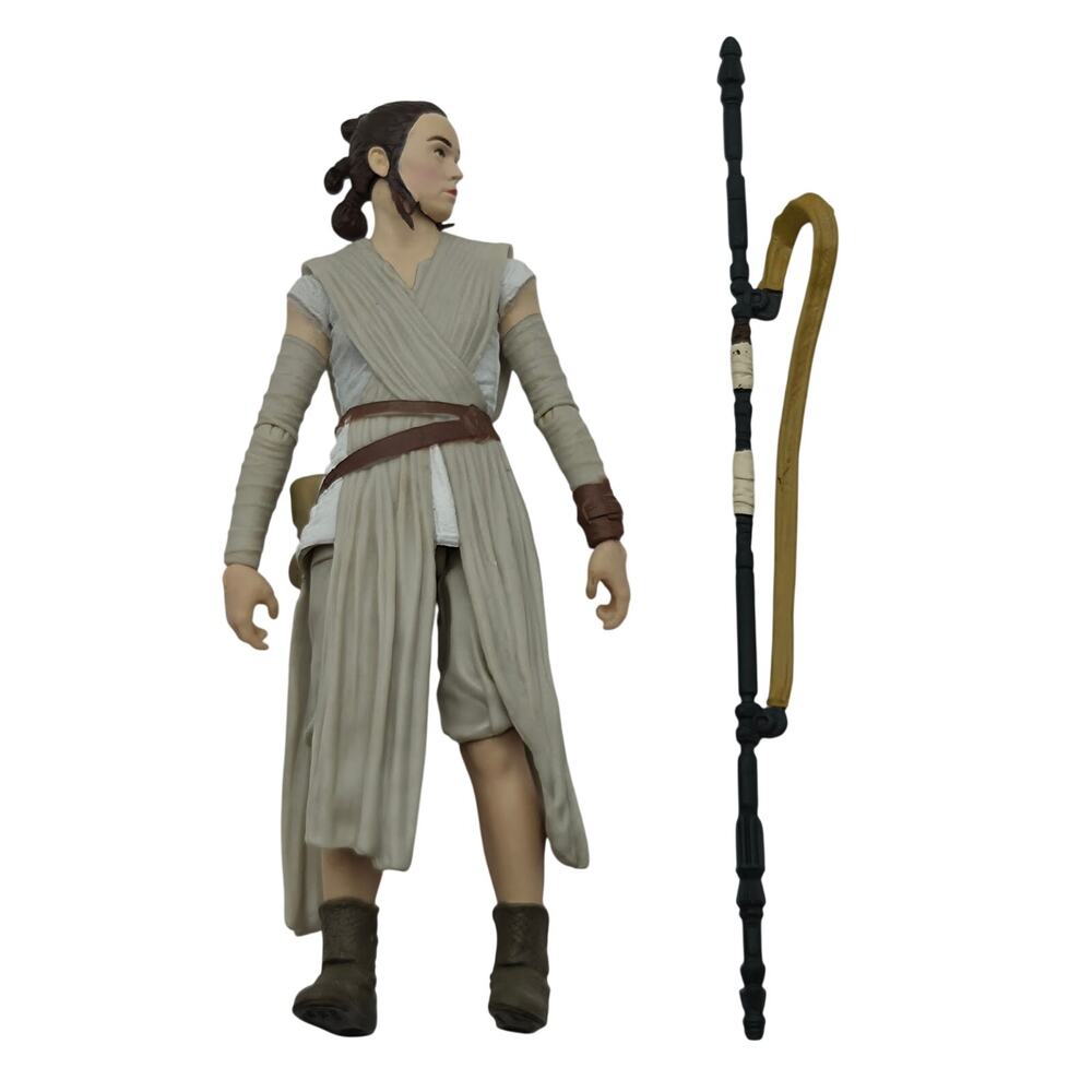 Star Wars The Black Series 6" Rey (Jakku) With Staff The Force Awakens VG Loose